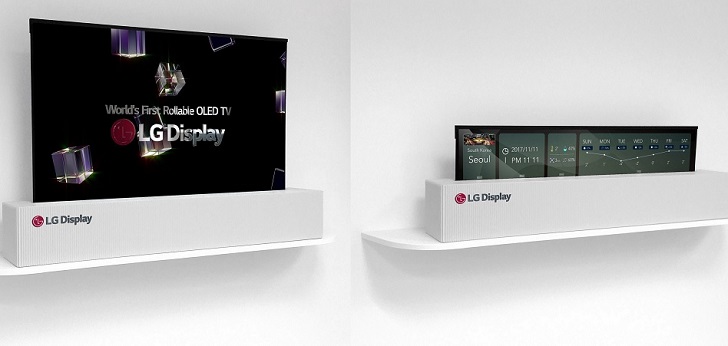 LG lanzará su TV plegable capaz de enrollarse como un póster en 2019